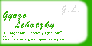 gyozo lehotzky business card